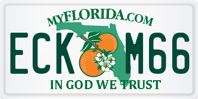 FL license plate ECKM66