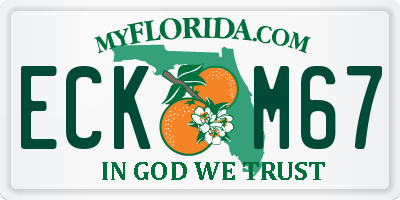 FL license plate ECKM67