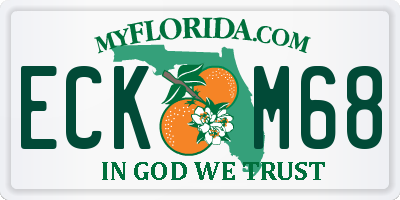 FL license plate ECKM68
