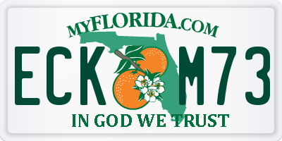 FL license plate ECKM73