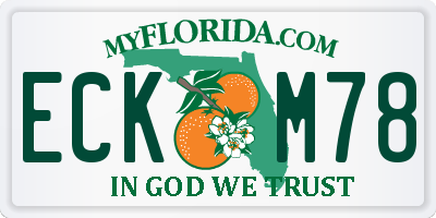 FL license plate ECKM78