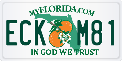 FL license plate ECKM81