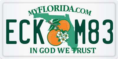 FL license plate ECKM83
