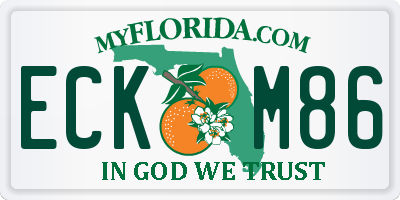 FL license plate ECKM86
