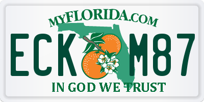 FL license plate ECKM87