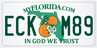 FL license plate ECKM89