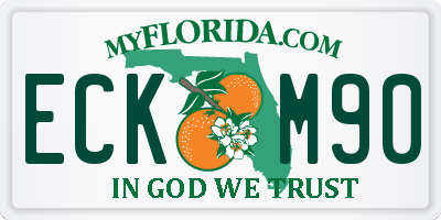 FL license plate ECKM90