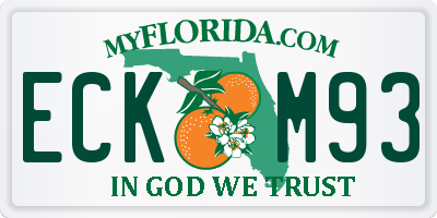 FL license plate ECKM93