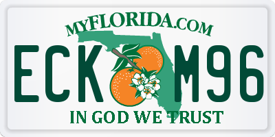 FL license plate ECKM96