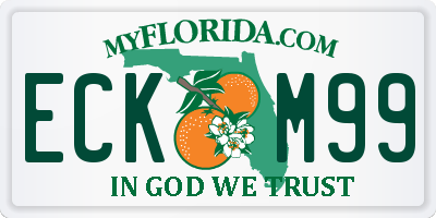 FL license plate ECKM99