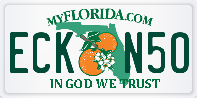FL license plate ECKN50