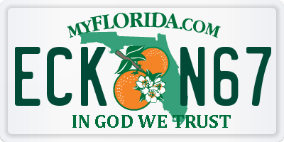 FL license plate ECKN67