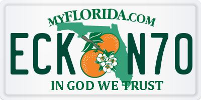 FL license plate ECKN70