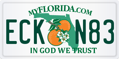 FL license plate ECKN83