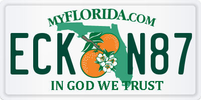 FL license plate ECKN87