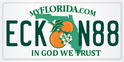 FL license plate ECKN88