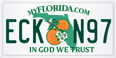 FL license plate ECKN97