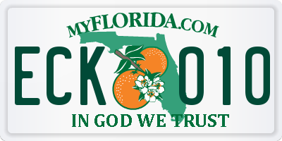 FL license plate ECKO10