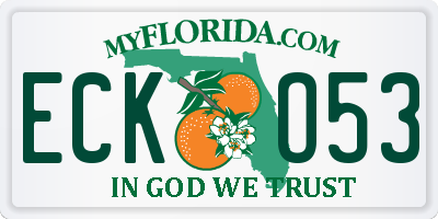 FL license plate ECKO53