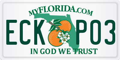FL license plate ECKP03
