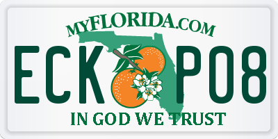 FL license plate ECKP08