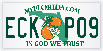 FL license plate ECKP09