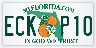 FL license plate ECKP10