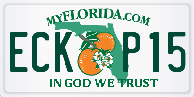 FL license plate ECKP15