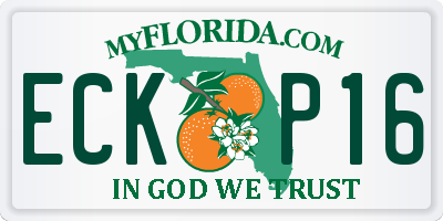 FL license plate ECKP16
