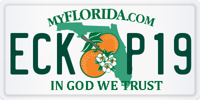 FL license plate ECKP19
