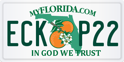 FL license plate ECKP22