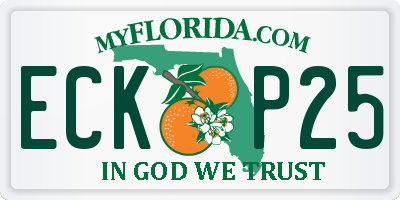 FL license plate ECKP25