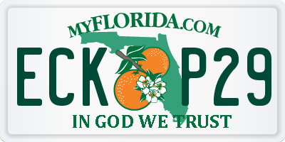FL license plate ECKP29