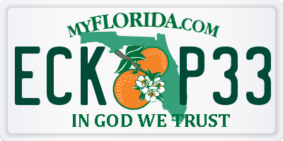 FL license plate ECKP33
