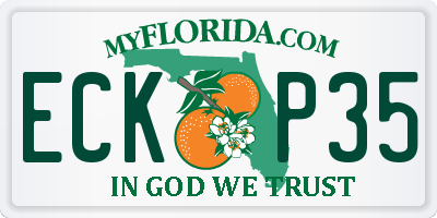 FL license plate ECKP35