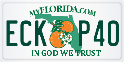 FL license plate ECKP40