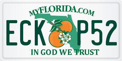 FL license plate ECKP52