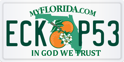 FL license plate ECKP53