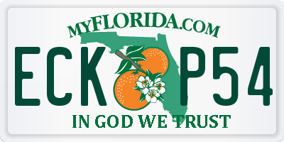 FL license plate ECKP54