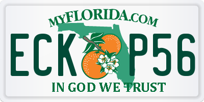 FL license plate ECKP56