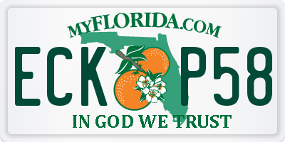 FL license plate ECKP58