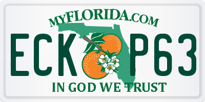 FL license plate ECKP63