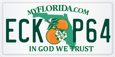 FL license plate ECKP64