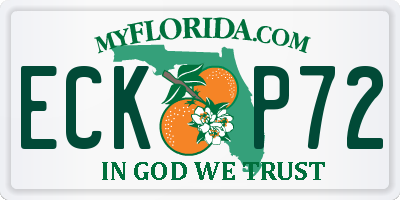 FL license plate ECKP72