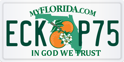 FL license plate ECKP75