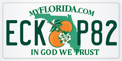 FL license plate ECKP82