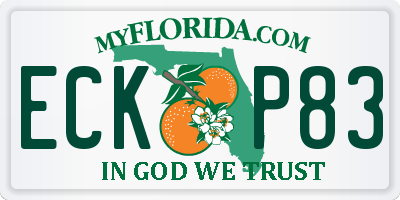 FL license plate ECKP83