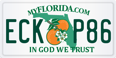 FL license plate ECKP86