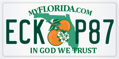 FL license plate ECKP87