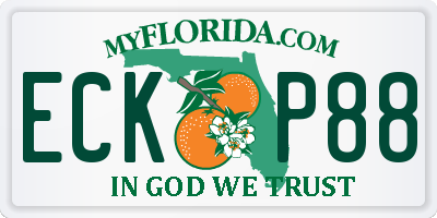 FL license plate ECKP88